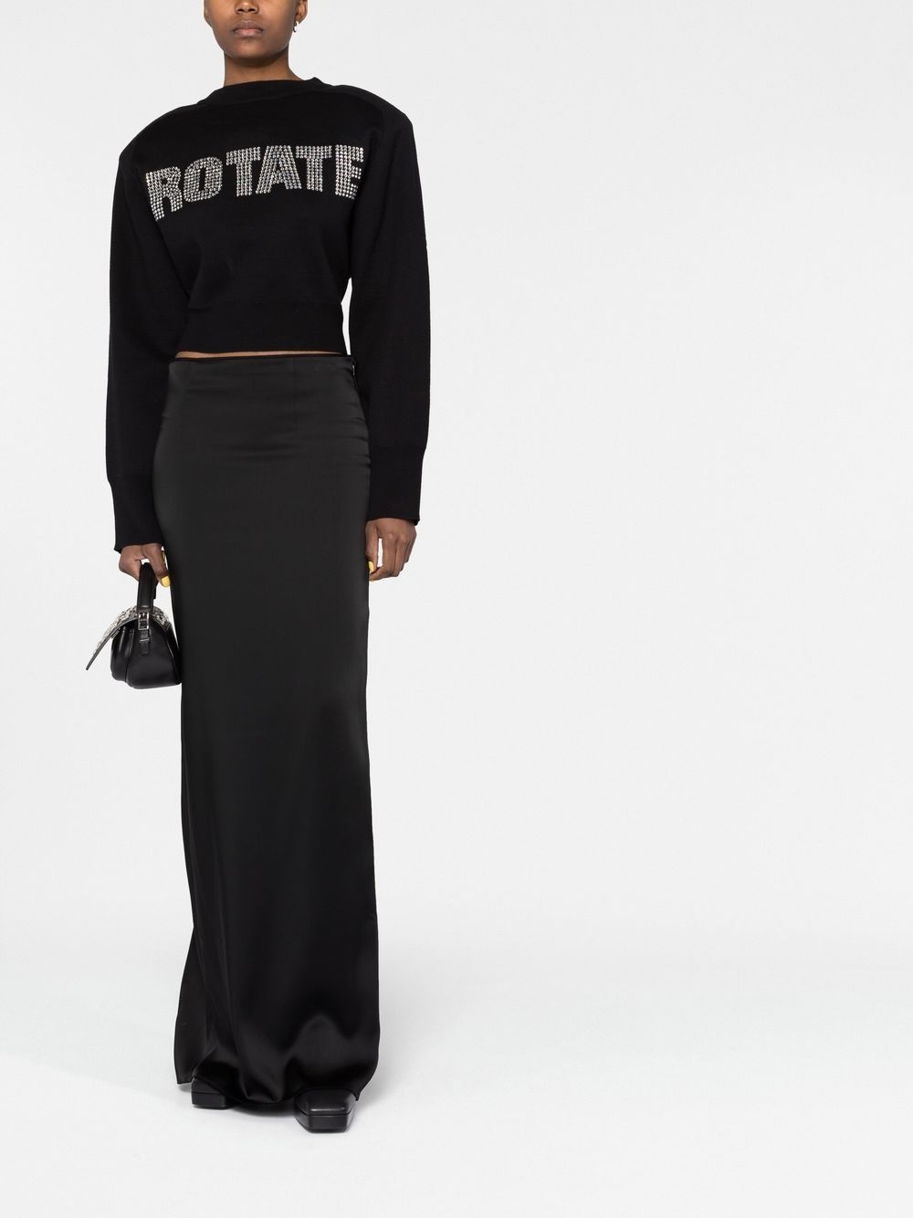 long sleeves cropped sweatshirt - 2
