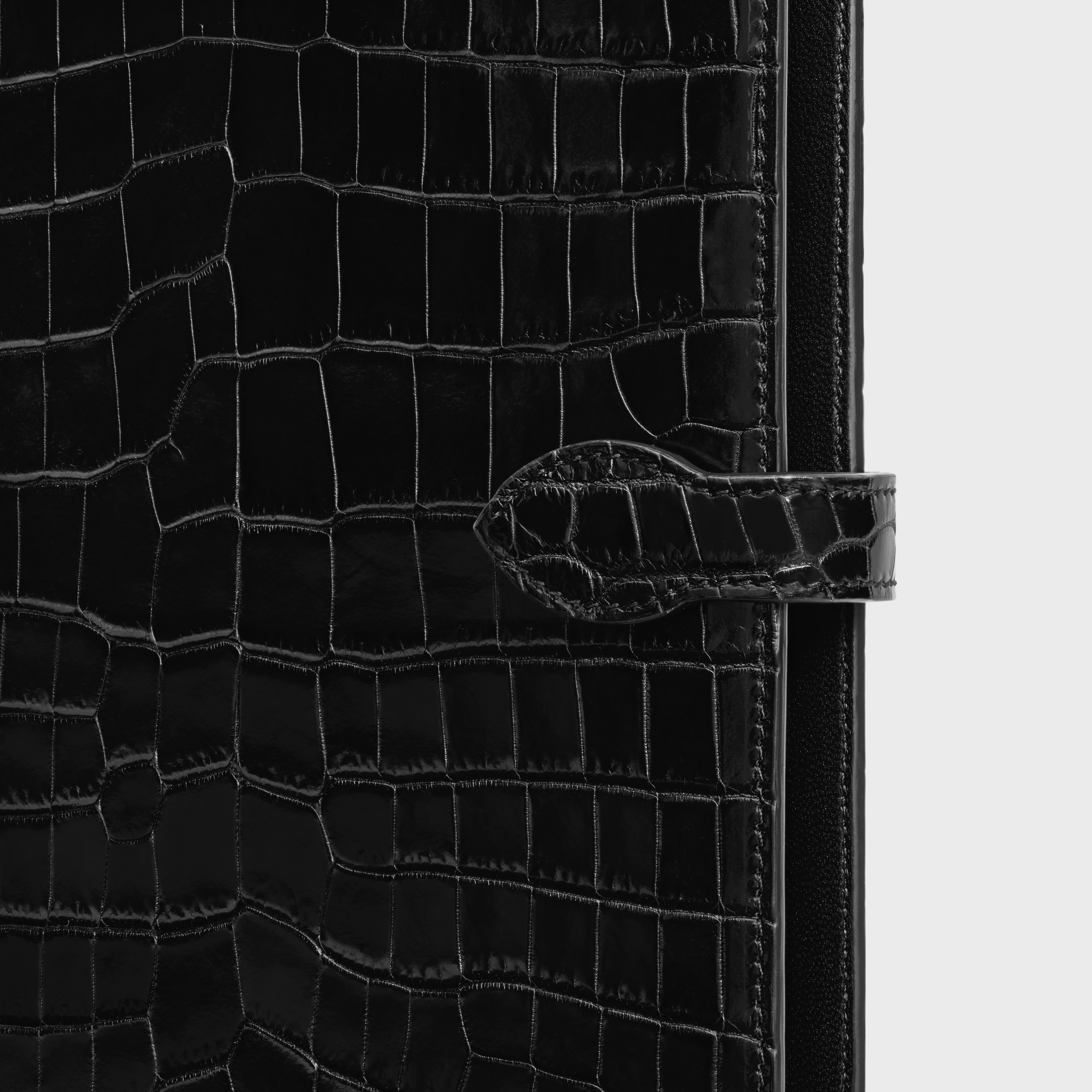 Medium notebook cover in crocodile - 5