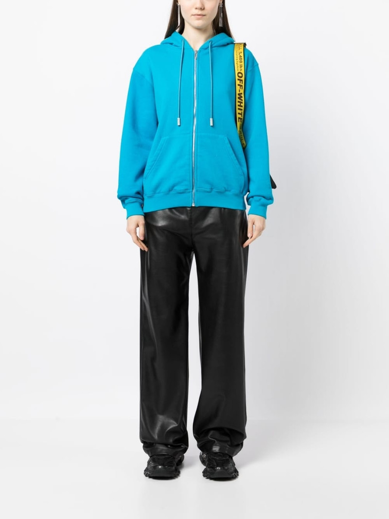 Off-White Diag-print zip-front hoodie outlook