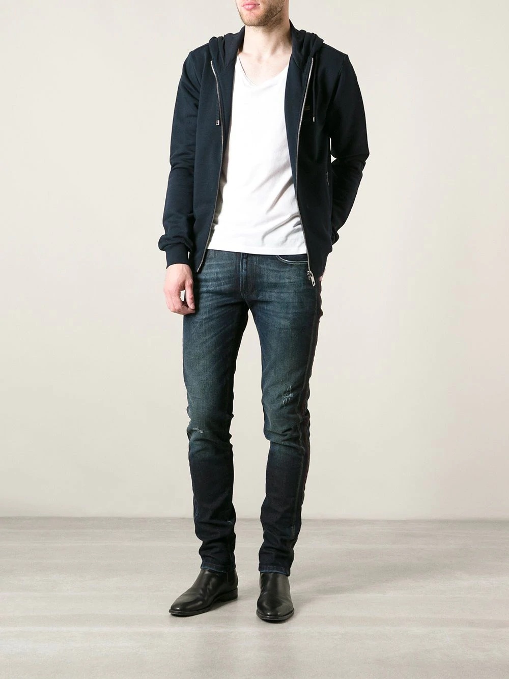 hooded cardigan - 2