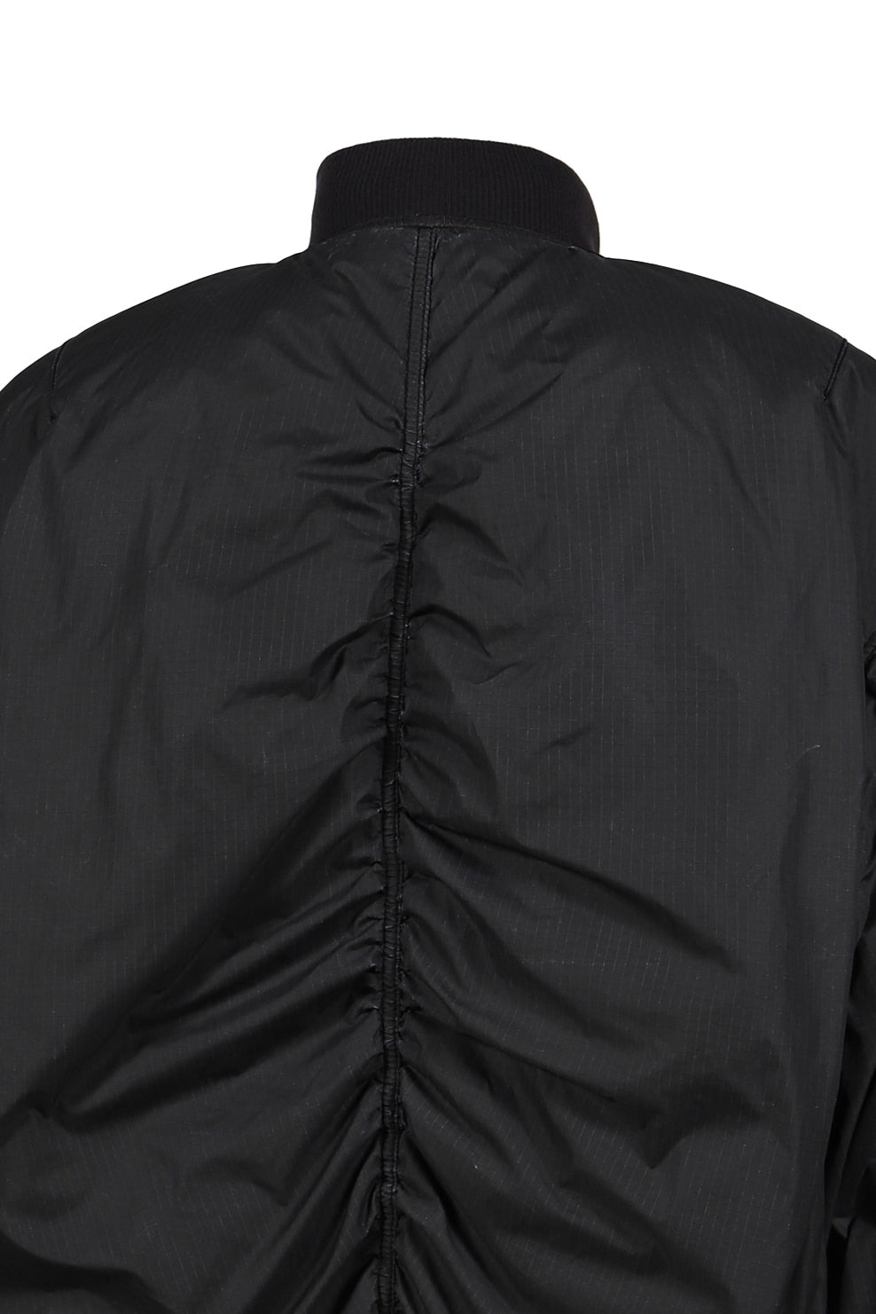BLACK WASHED NYLON BOMBER / BLK - 5