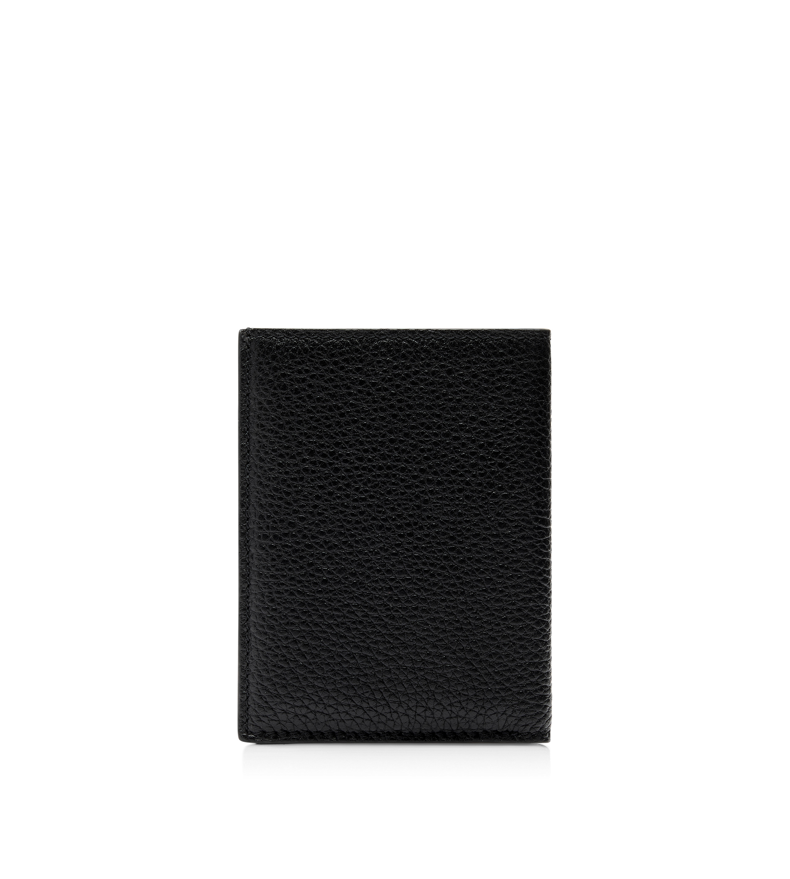 GRAIN LEATHER FOLDING CARDHOLDER - 3