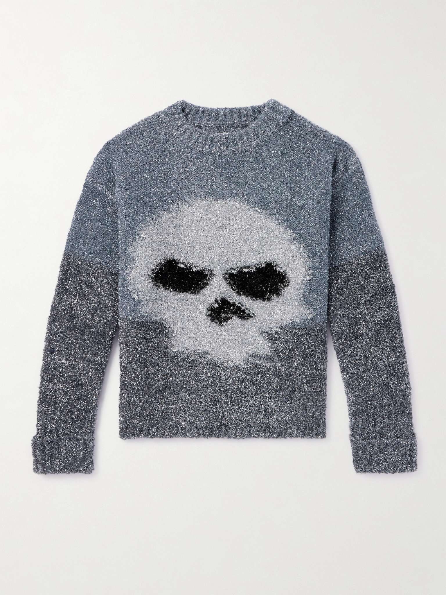 Metallic Intarsia-Knit Sweater - 1