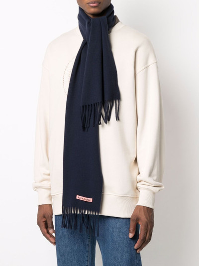 Acne Studios skinny wool scarf outlook