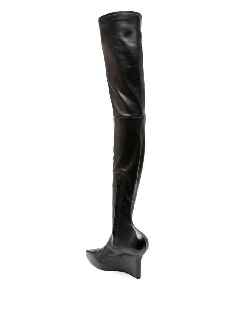 thigh-high 80mm 웨지 힐 부츠 3