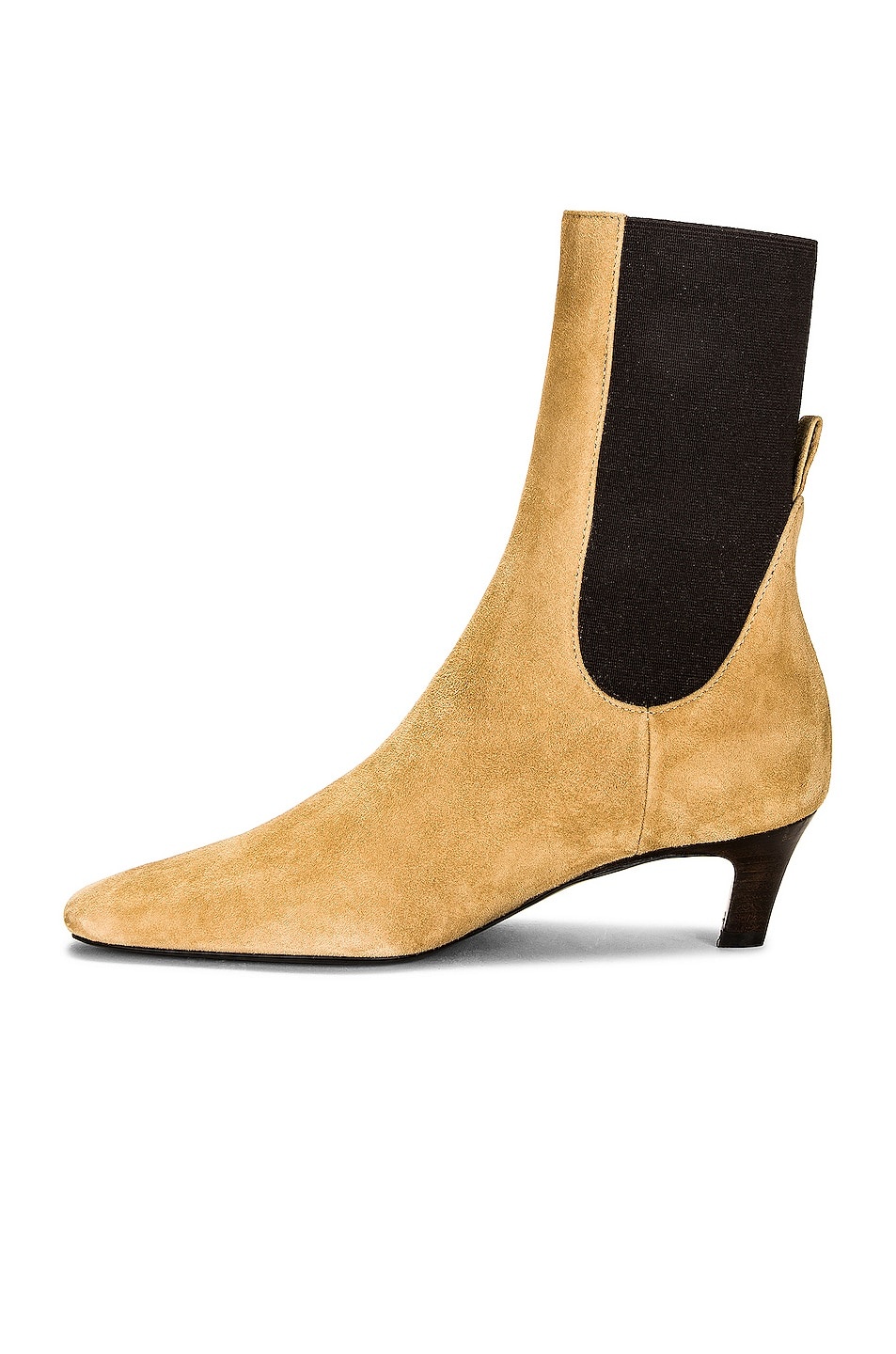 The Mid Heel Suede Boot - 5