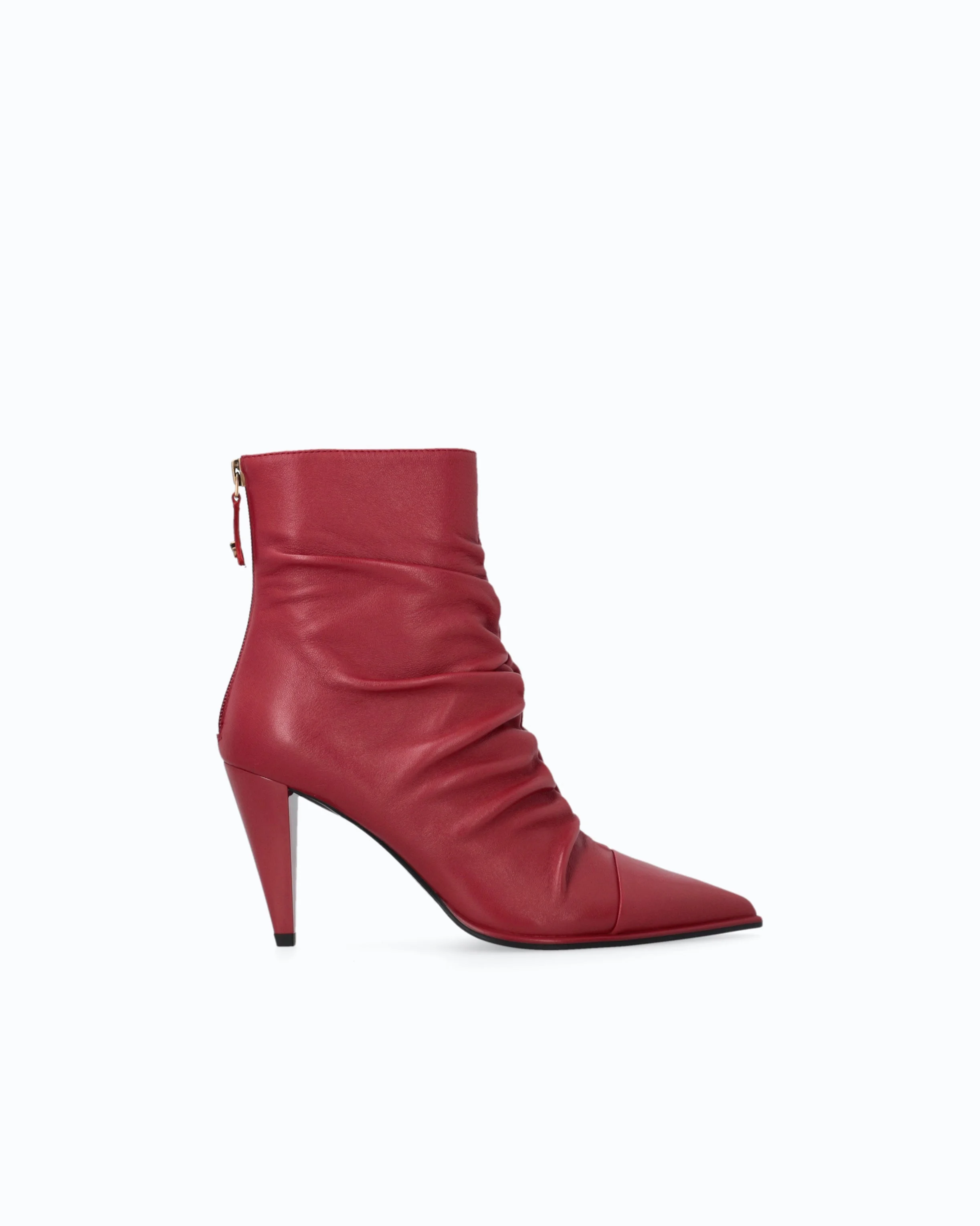 NAPPA LEATHER ANKLE BOOTS WITH HIGH HEEL AND POINTED TOE - 1
