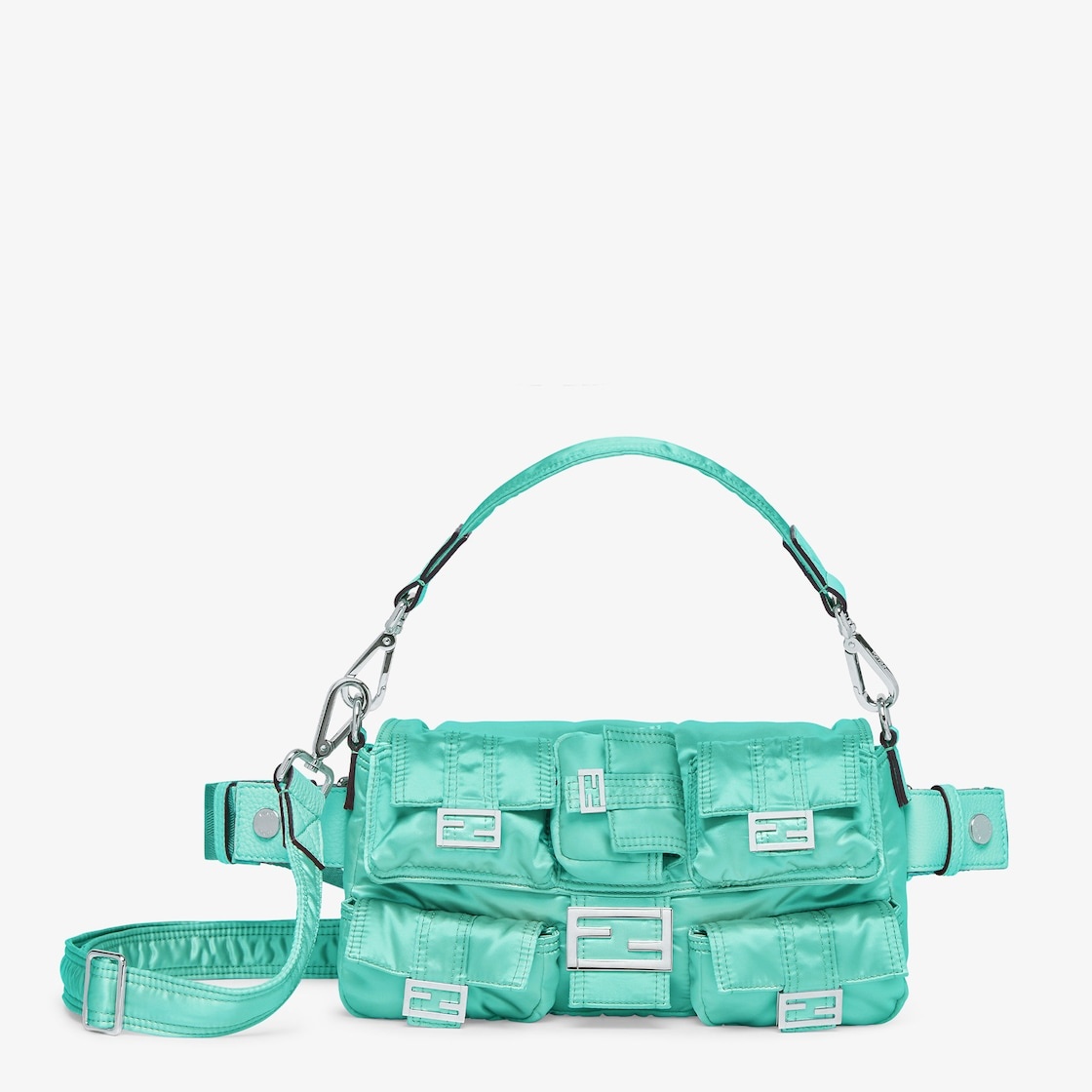 Turquoise nylon bag - 6