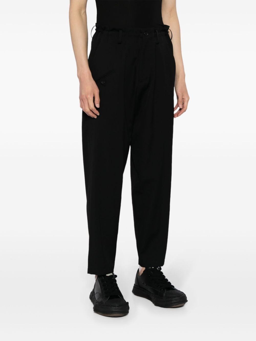 tapered wool trousers - 3