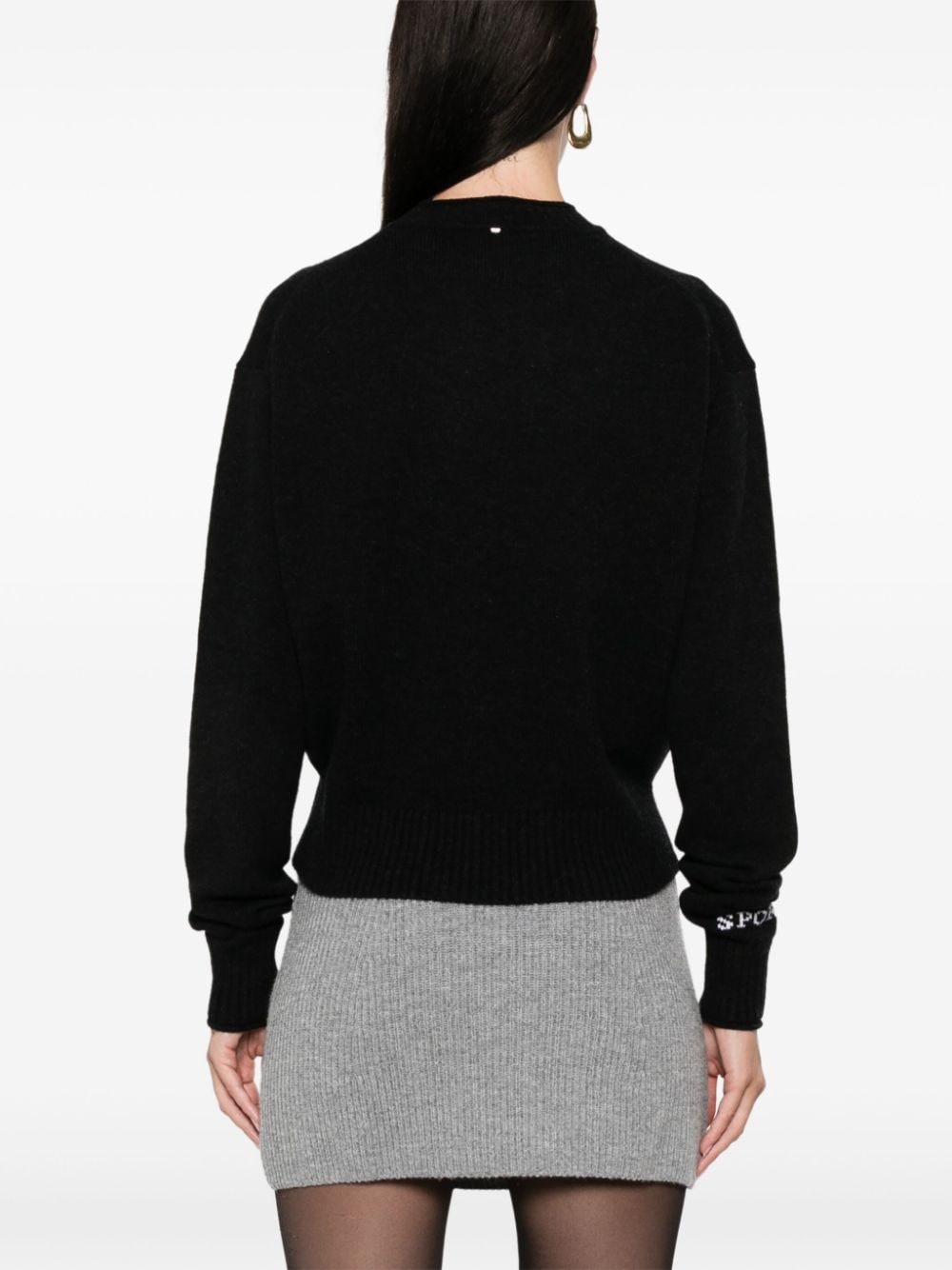 intarsia-logo sweater - 4