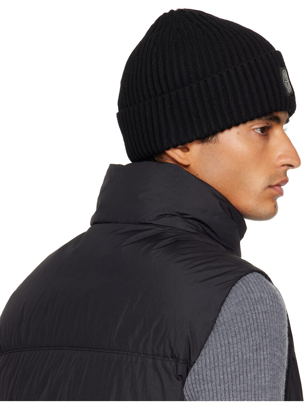Black N100002 Full Rib Beanie - 3