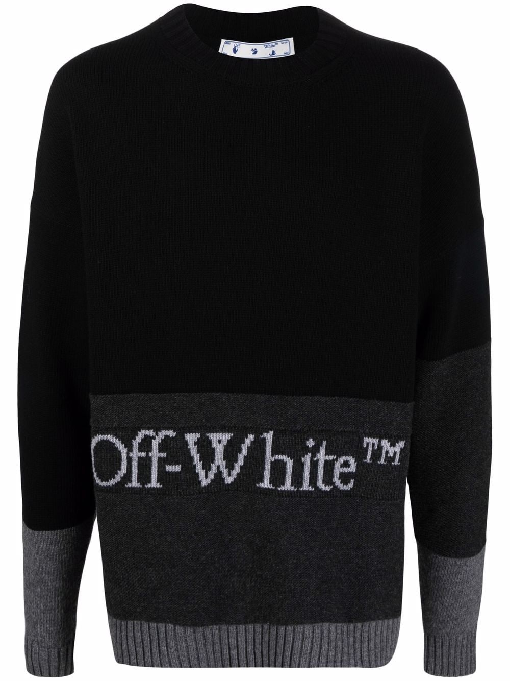 intarsia-logo wool jumper - 1