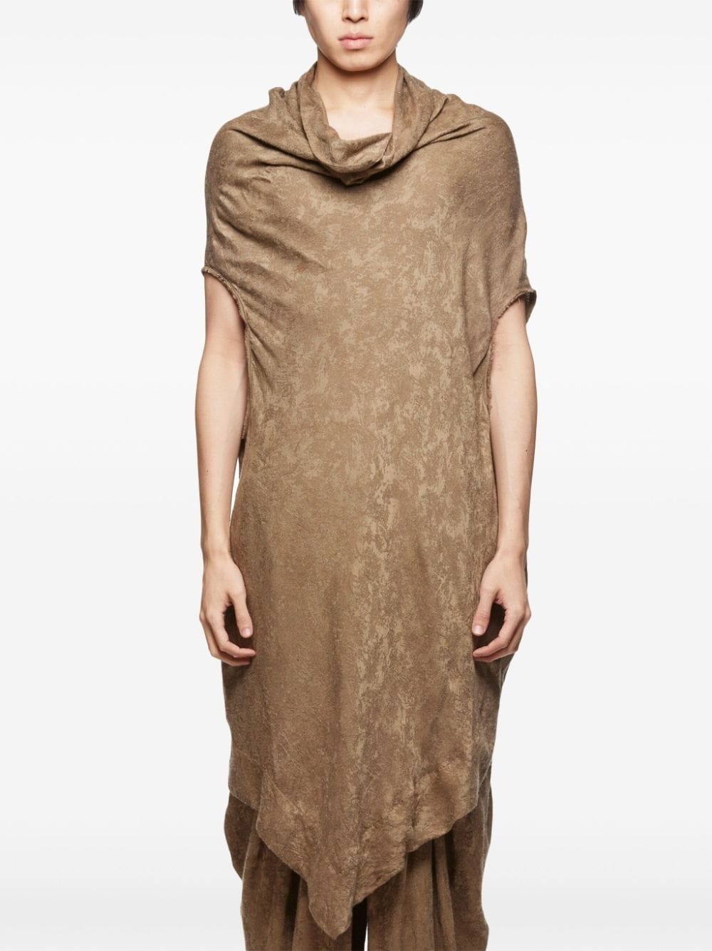 jacquard shawl shirt - 2