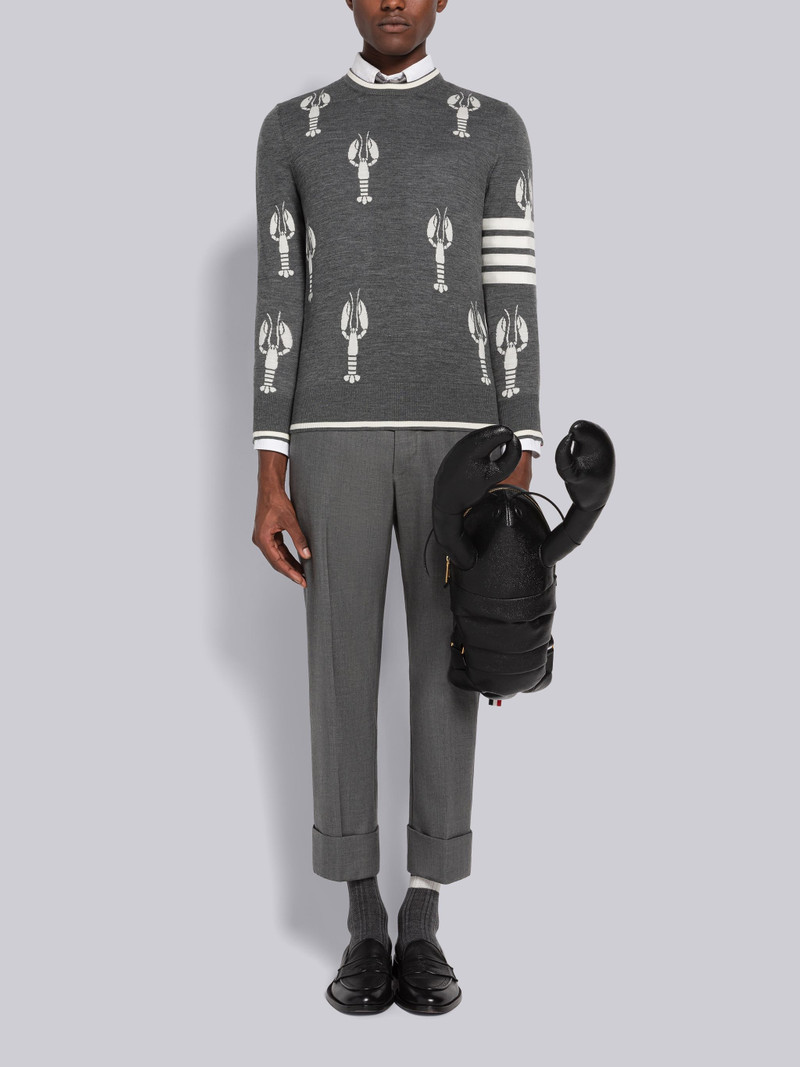 Lobster Merino 4-Bar Crew Neck Pullover 4