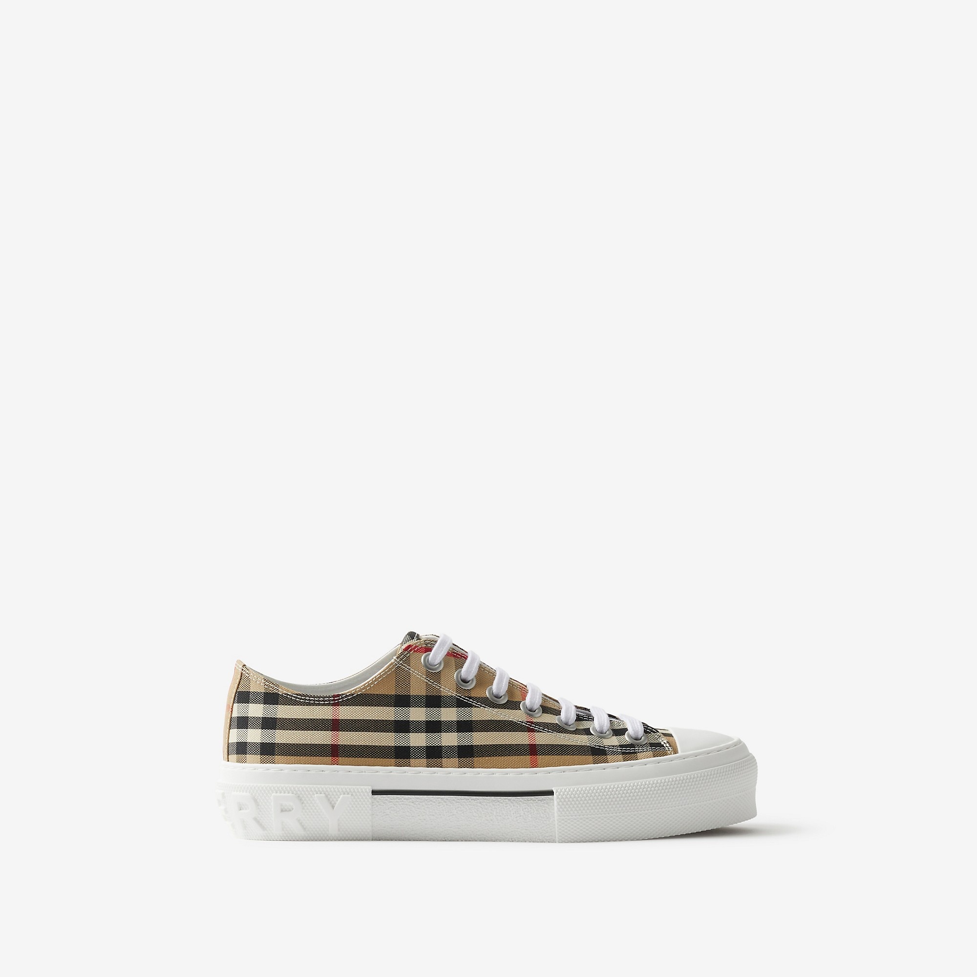 Vintage Check Cotton Sneakers - 1