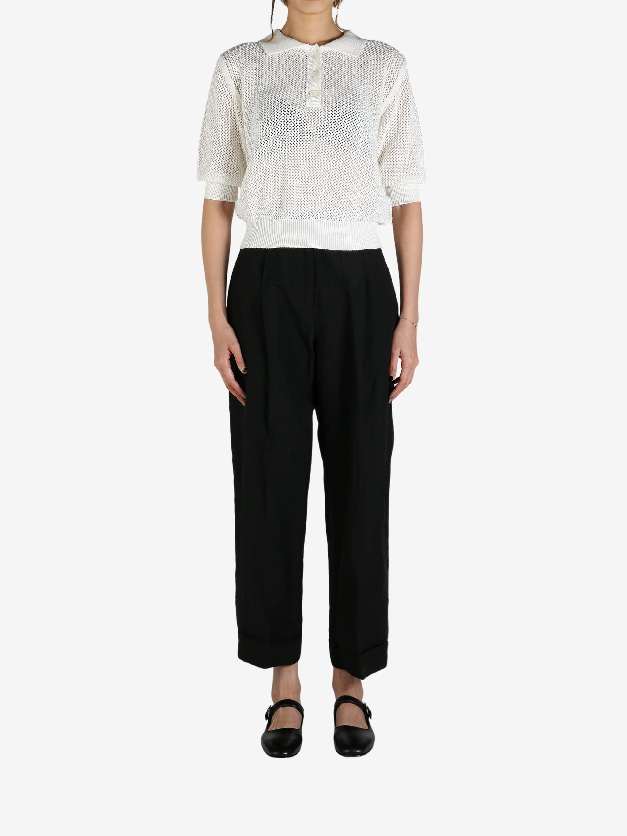 MARGARET HOWELL - Women Pointelle Polo Shirt - 4