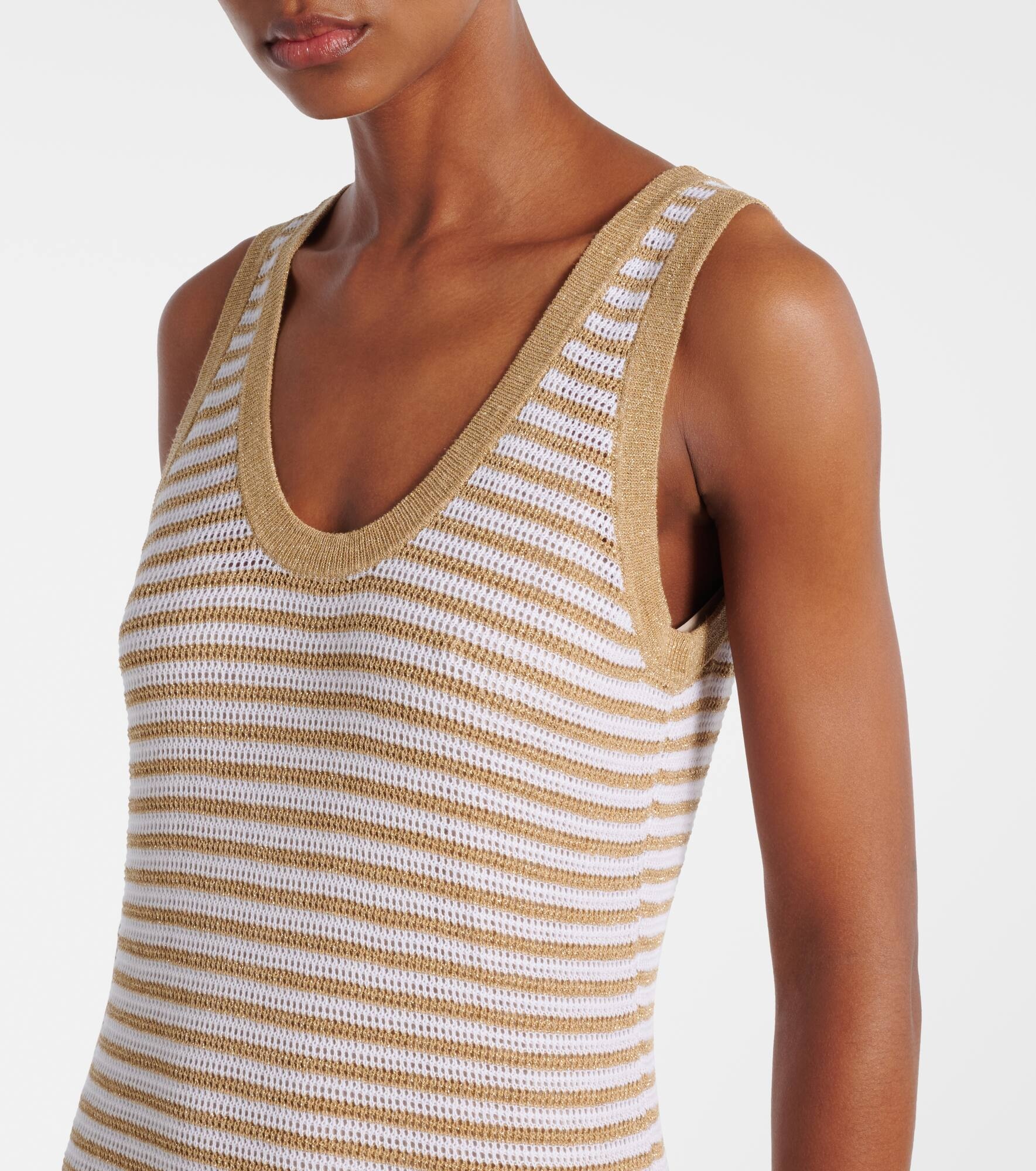 Striped knitted maxi dress - 4