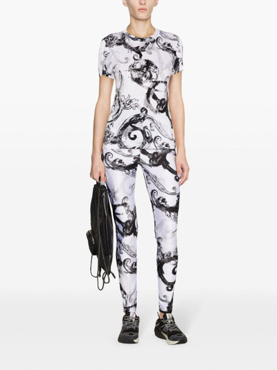 VERSACE JEANS COUTURE Watercolour Baroque printed leggings outlook