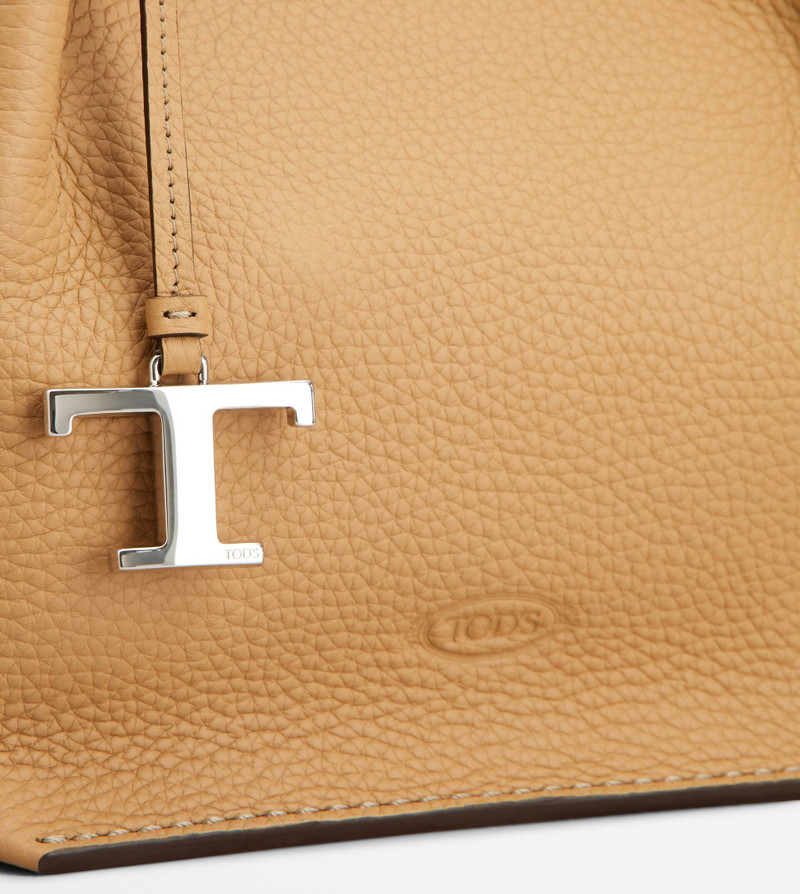 BUCKET BAG IN LEATHER SMALL - BEIGE 5