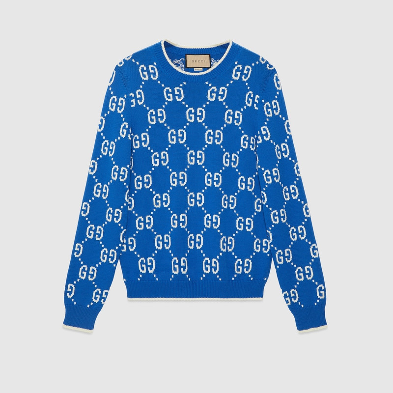 GG cotton intarsia sweater 1