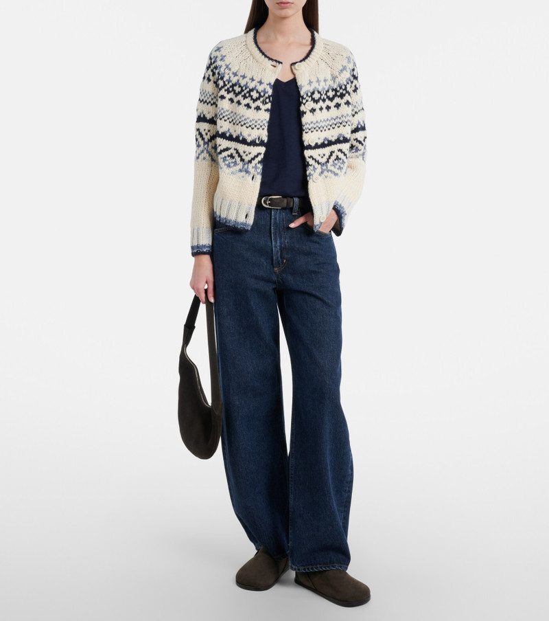 velvet Tovah Fair Isle wool-blend cardigan outlook