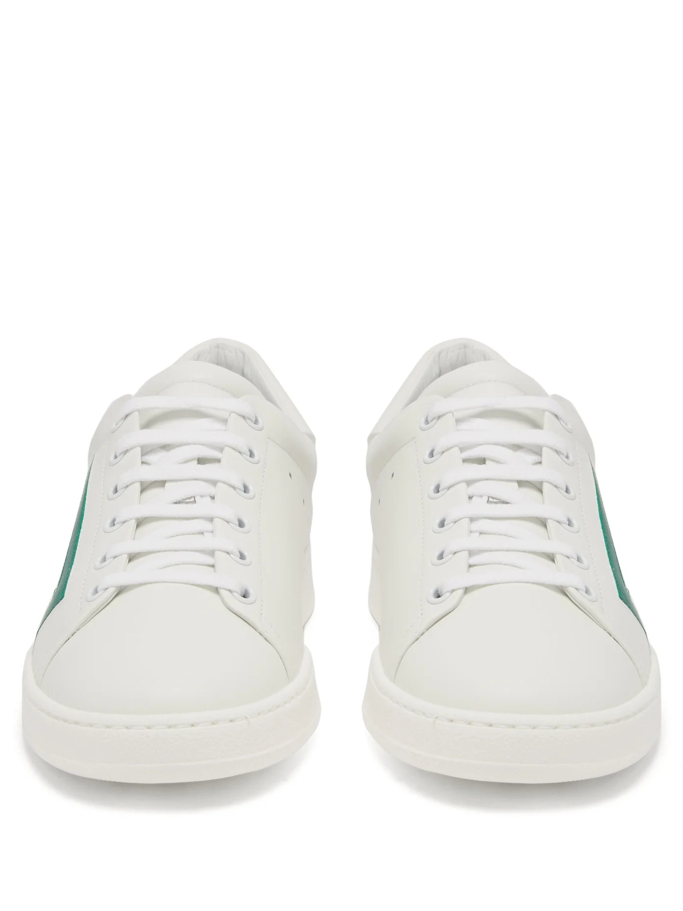 Super 3 striped leather trainers - 5