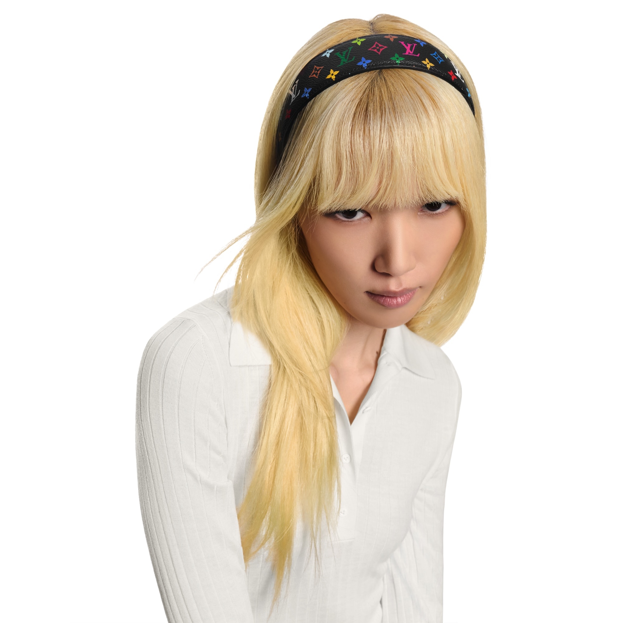 LV x TM Monogram Multicolor LV Outline Headband - 4