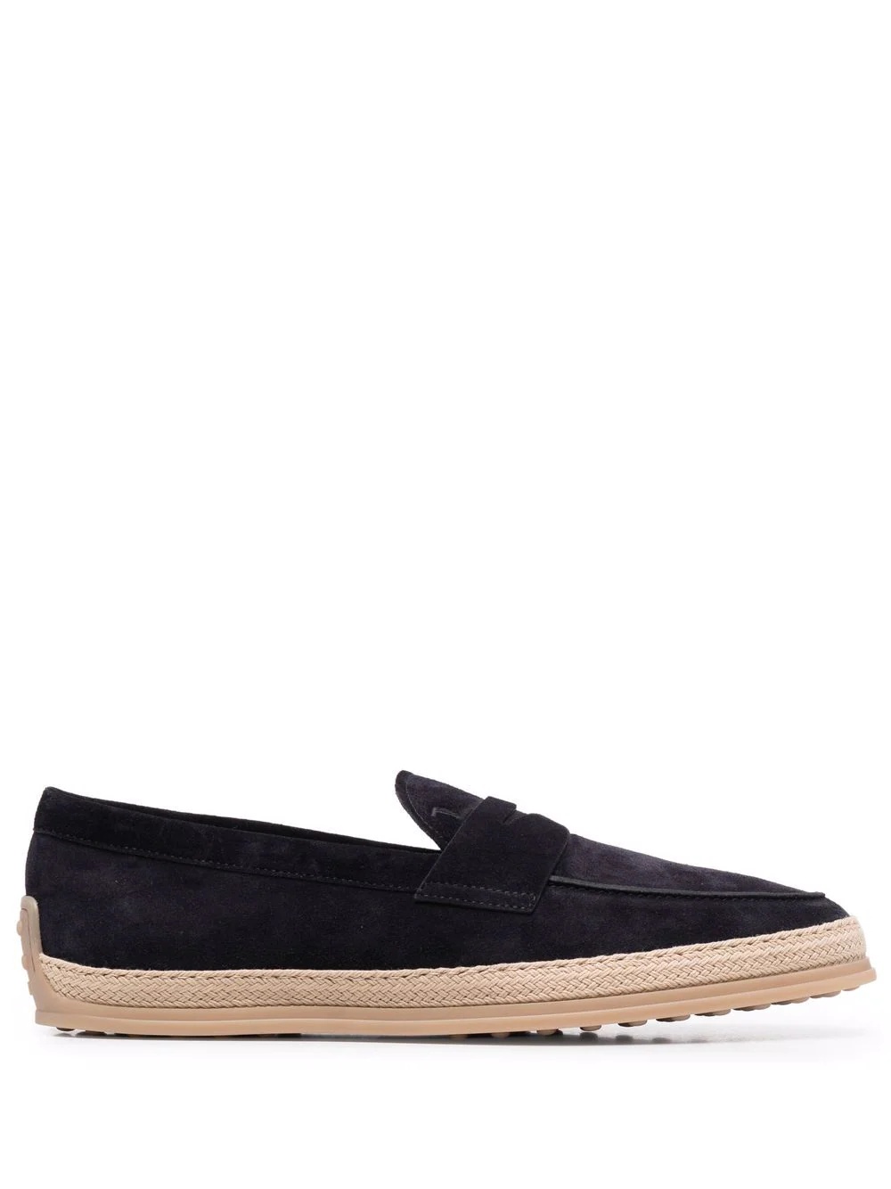 woven-trim penny loafers - 1