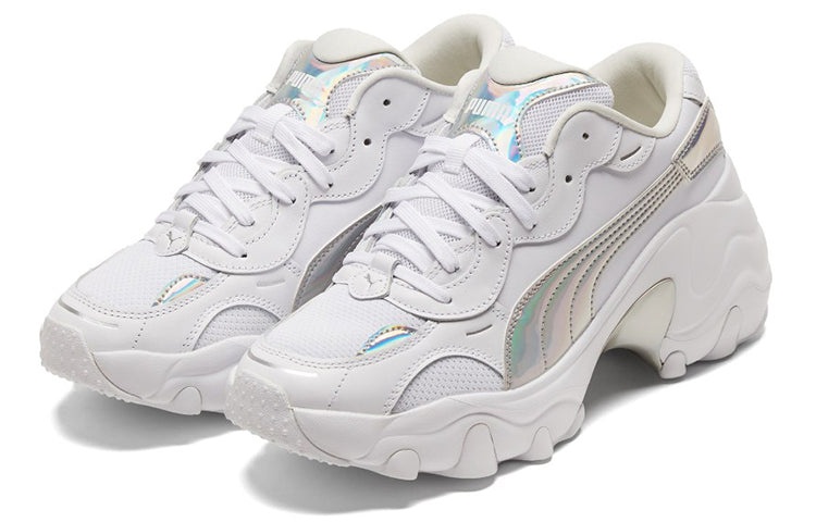 (WMNS) PUMA Pulsar Wedge 'Iridescent - White Silver' 385251-01 - 4