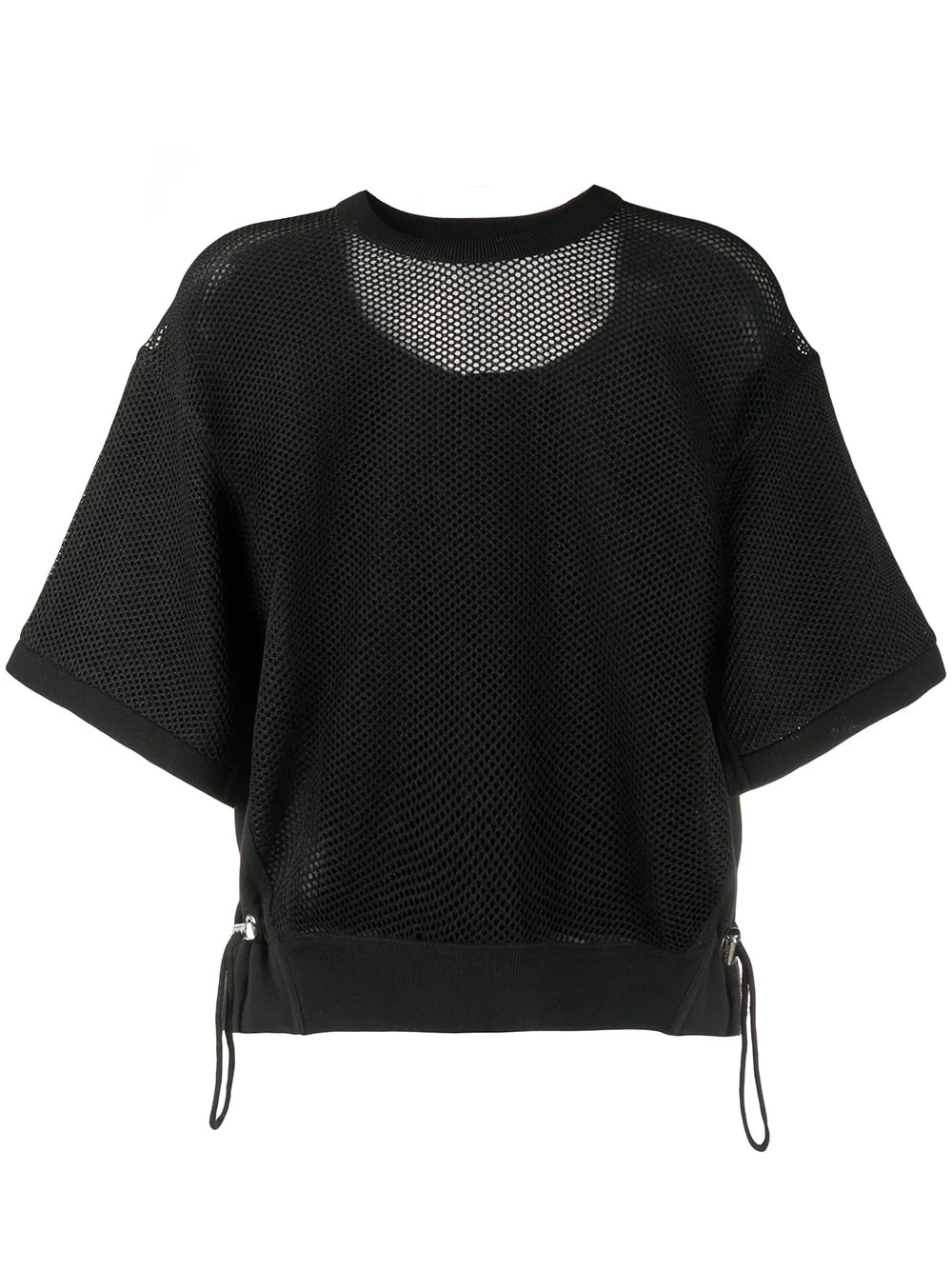 mesh panel T-shirt - 1