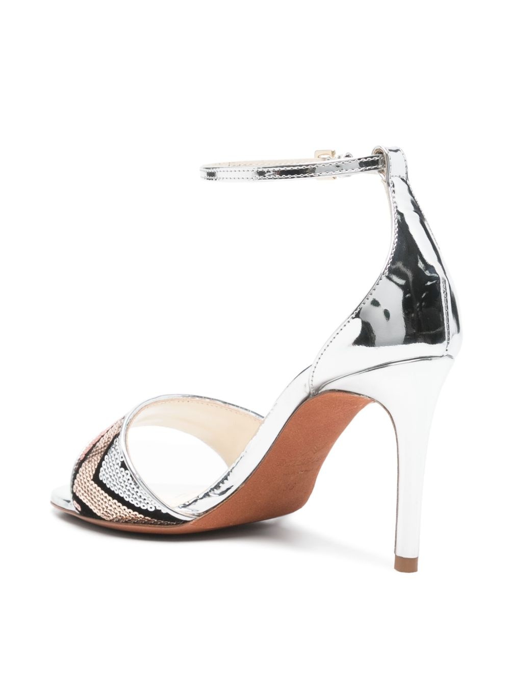 80mm sequinned sandals - 3