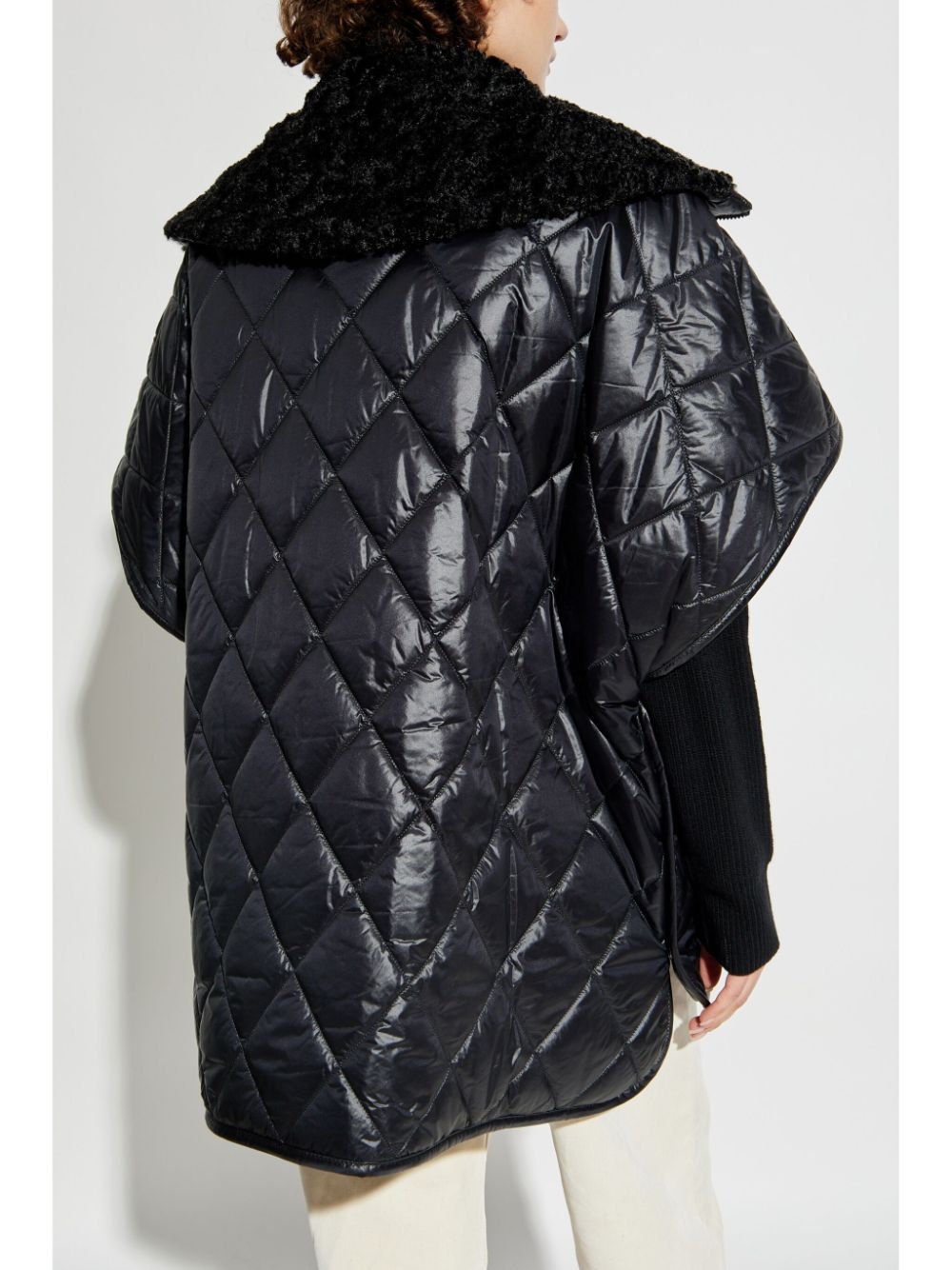 padded cape coat - 4