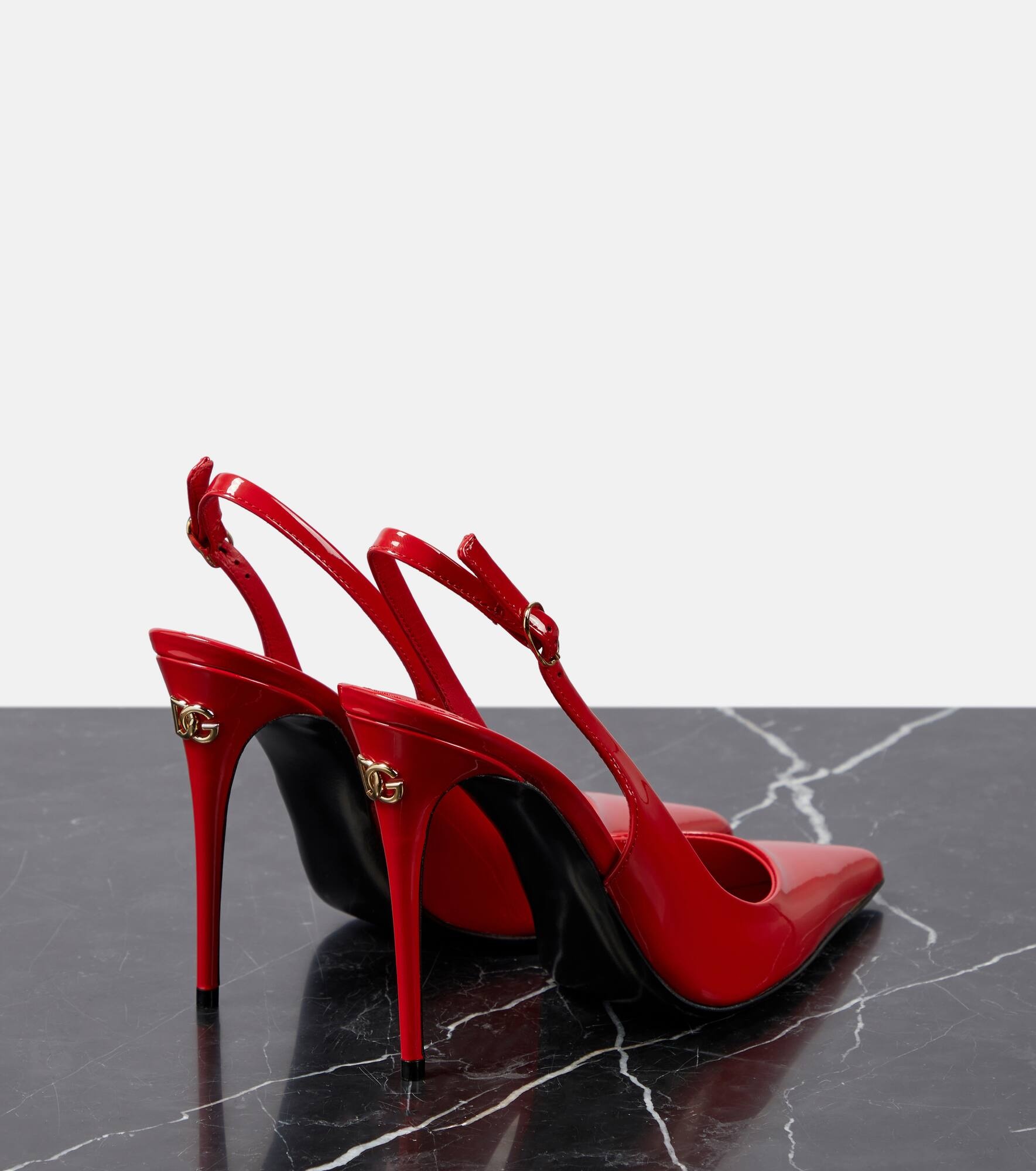 DG patent leather slingback pumps - 3