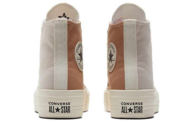 Converse (WMNS) Converse Chuck Taylor All Star Tri-Panel High 'Color Block - Hemp Desert Sand' A01581C outlook