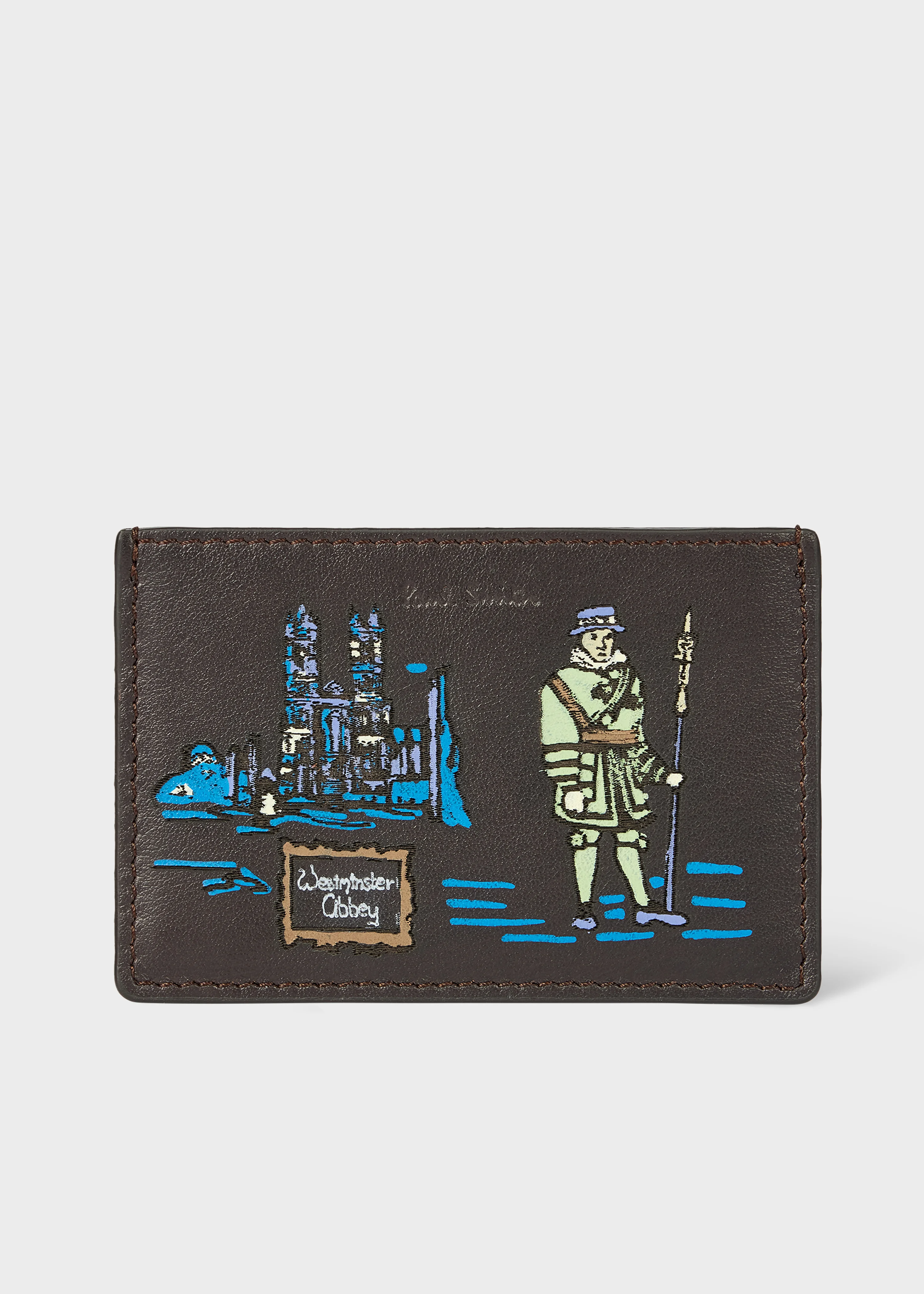 Brown Leather 'London' Credit Card Holder - 1