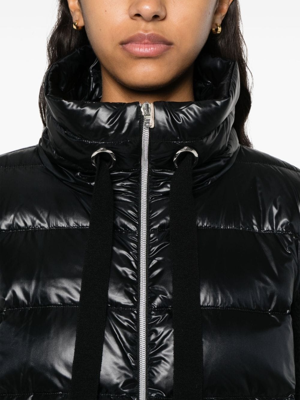 panelled puffer jacket - 5