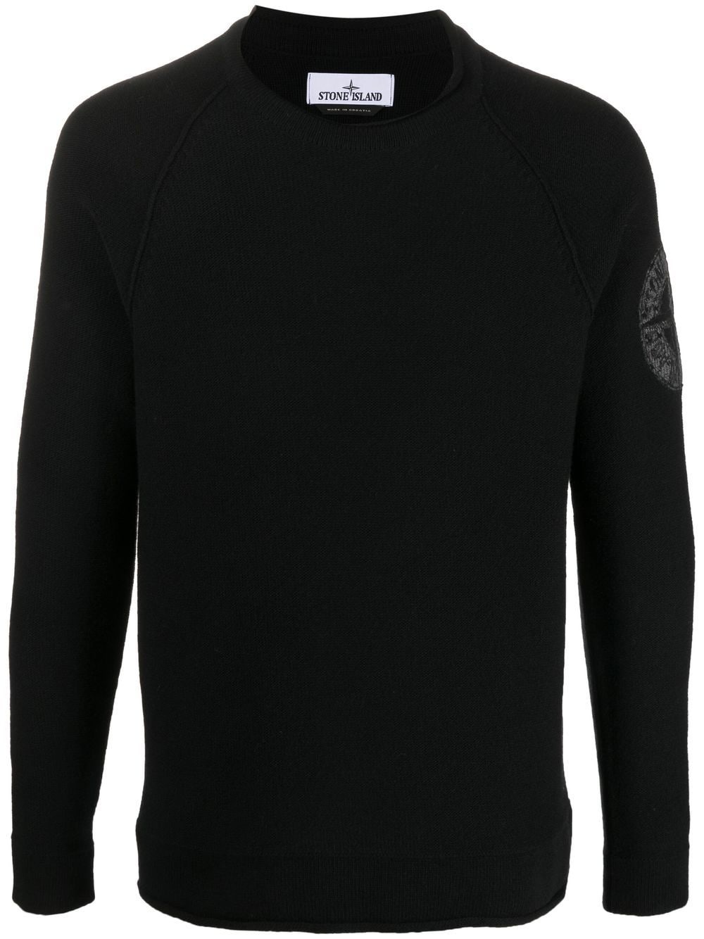 logo-patch crew-neck jumper - 1