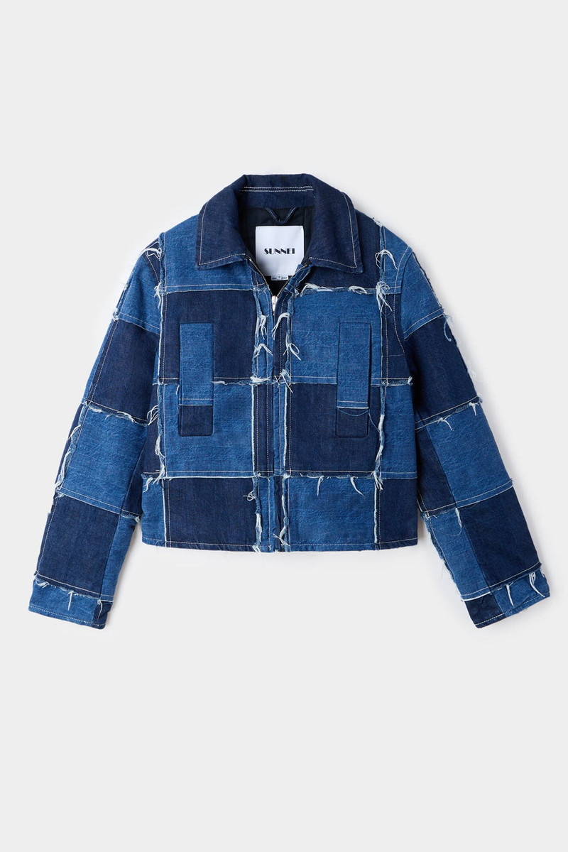 PATCHWORK BOMBER / denim 1