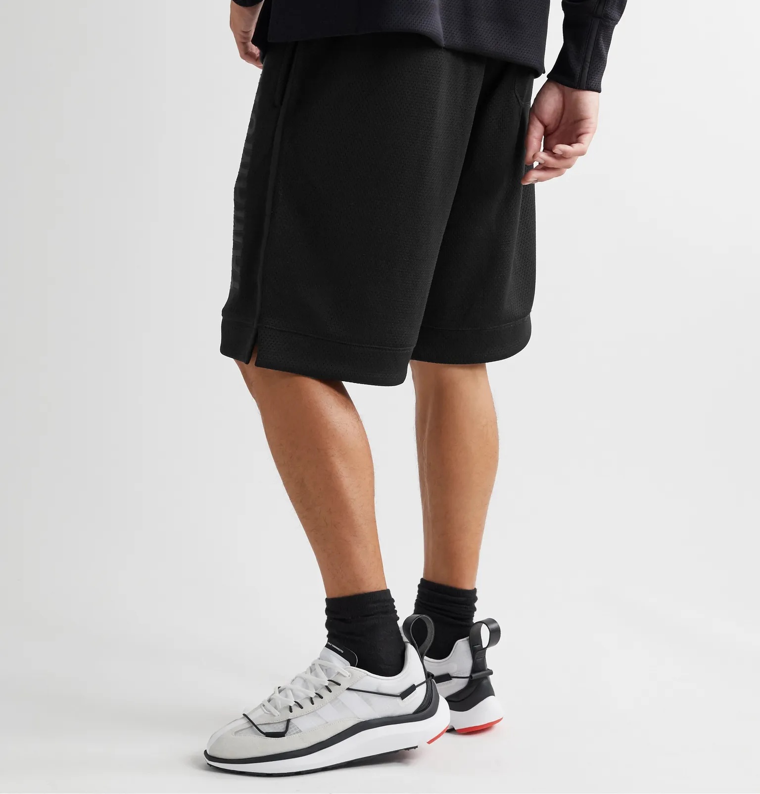 Logo-Appliquéd Mesh Drawstring Shorts - 4