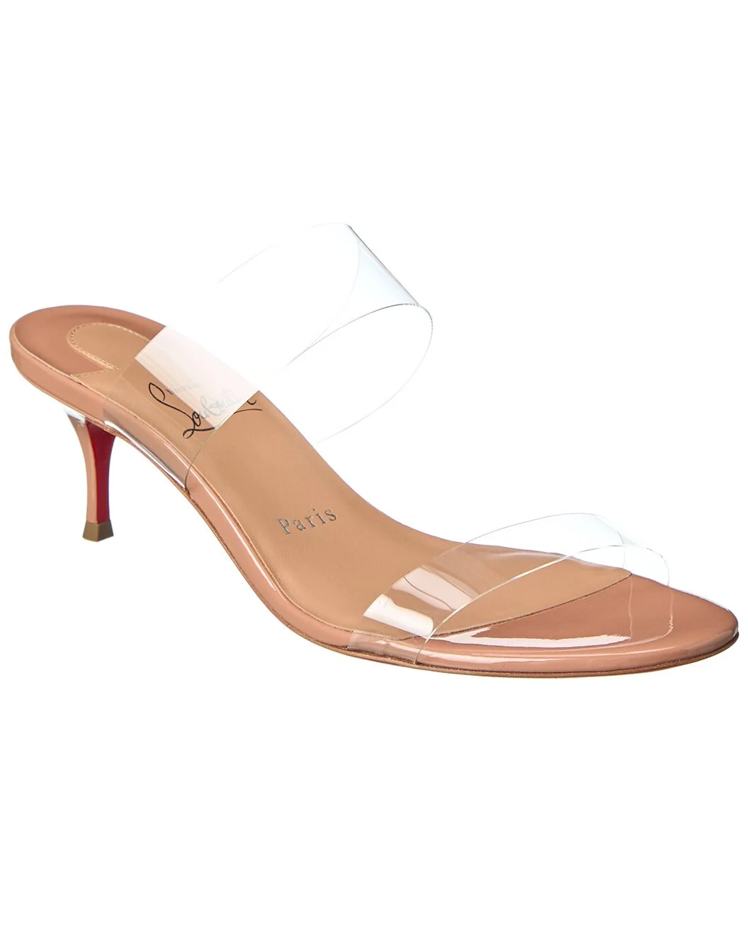 Christian Louboutin Just Nothing 55 Patent & PVC Sandal - 1
