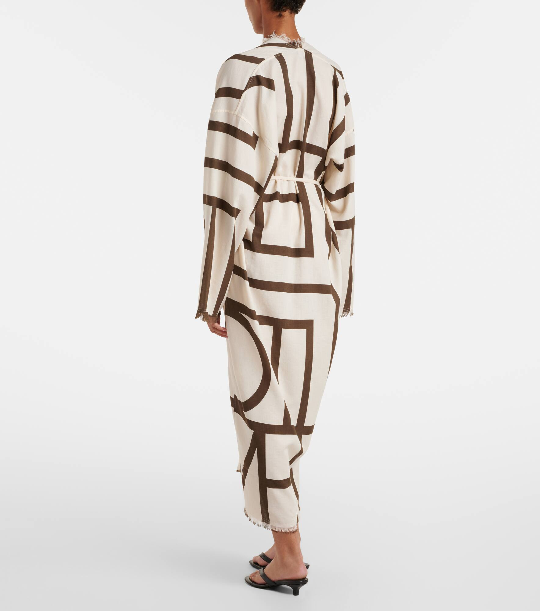 Monogram cotton beach cover-up - 3