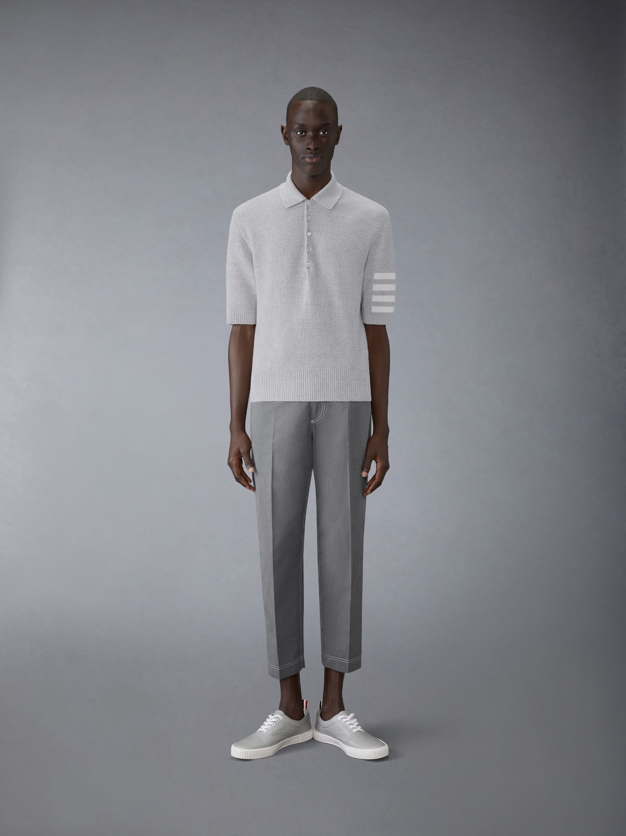 Linen Cotton 4-Bar Relaxed Fit Polo - 3