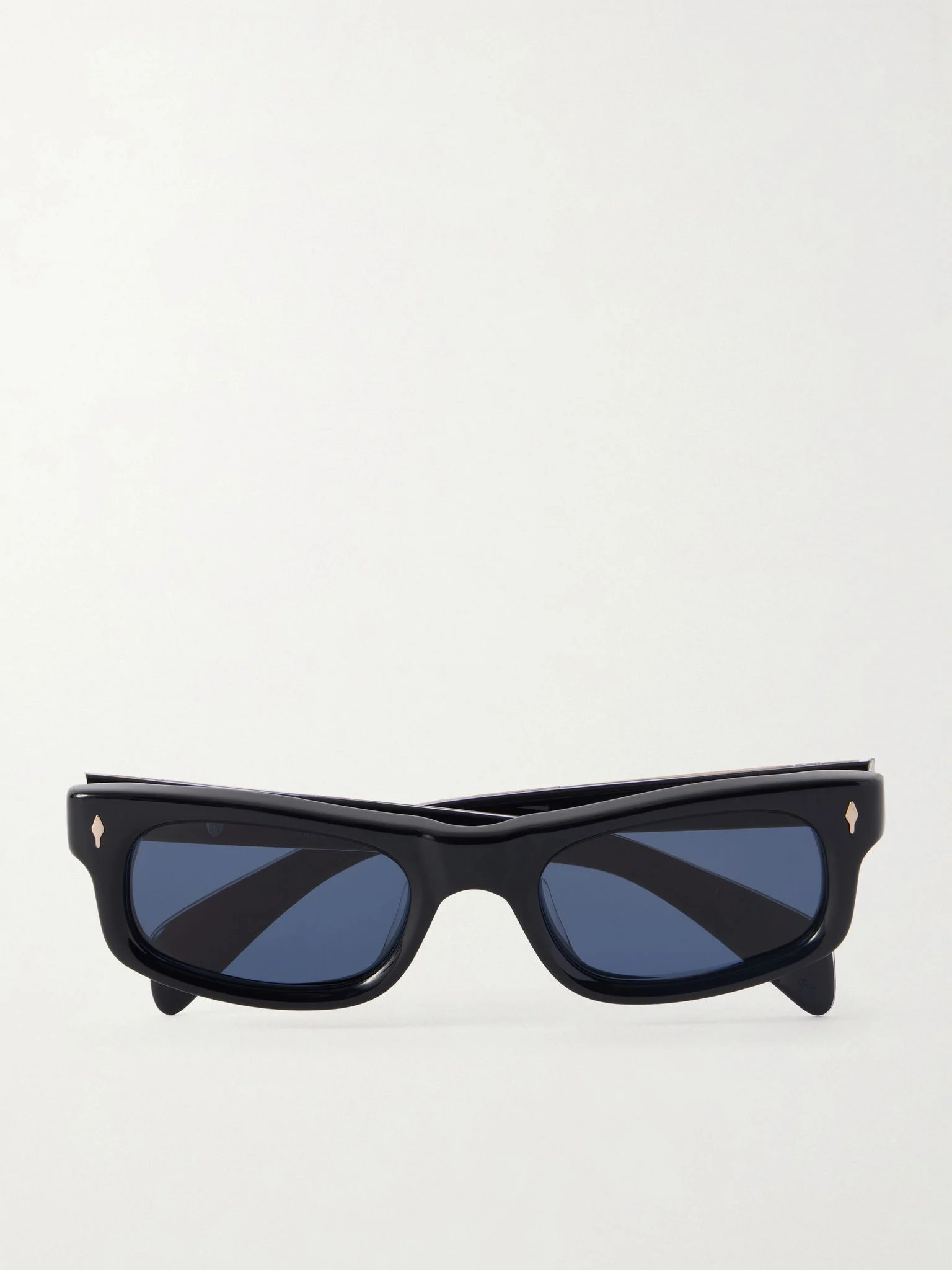 Initials rectangular-frame acetate sunglasses Navy - 1