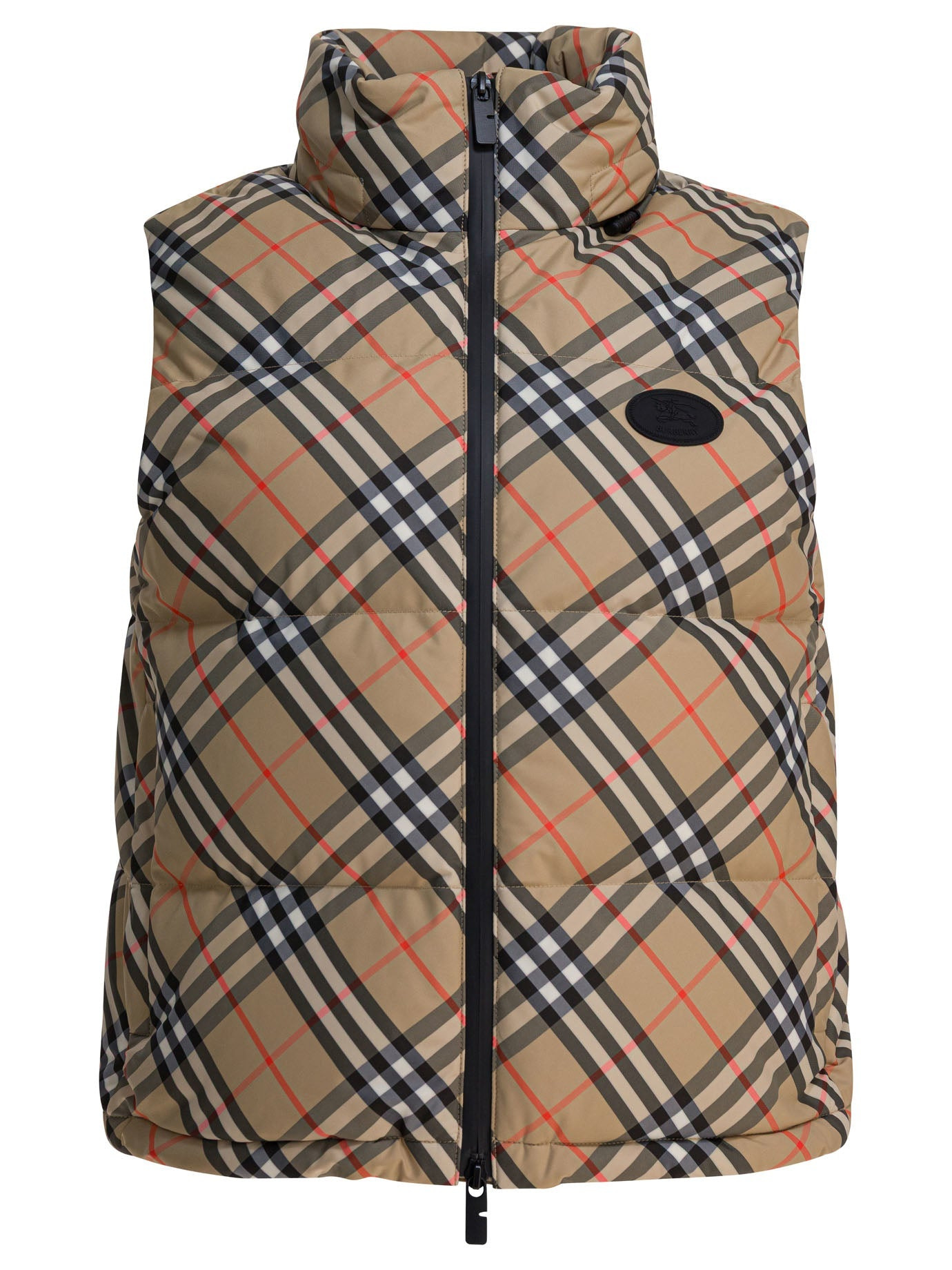 Burberry Women "Check" Sleeveless Down Jacket - 1