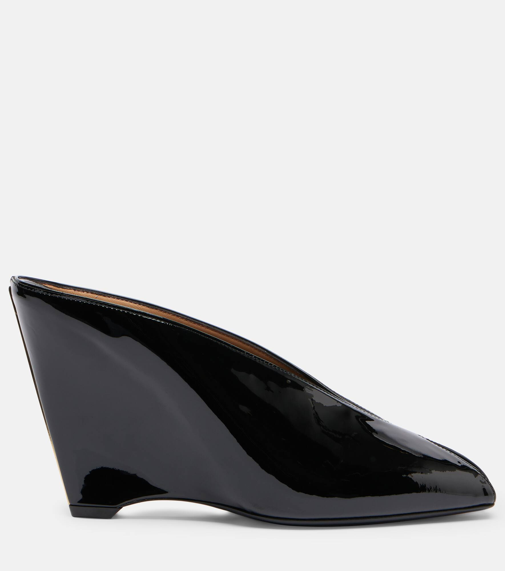 Alicia 95 patent leather wedge mules - 4