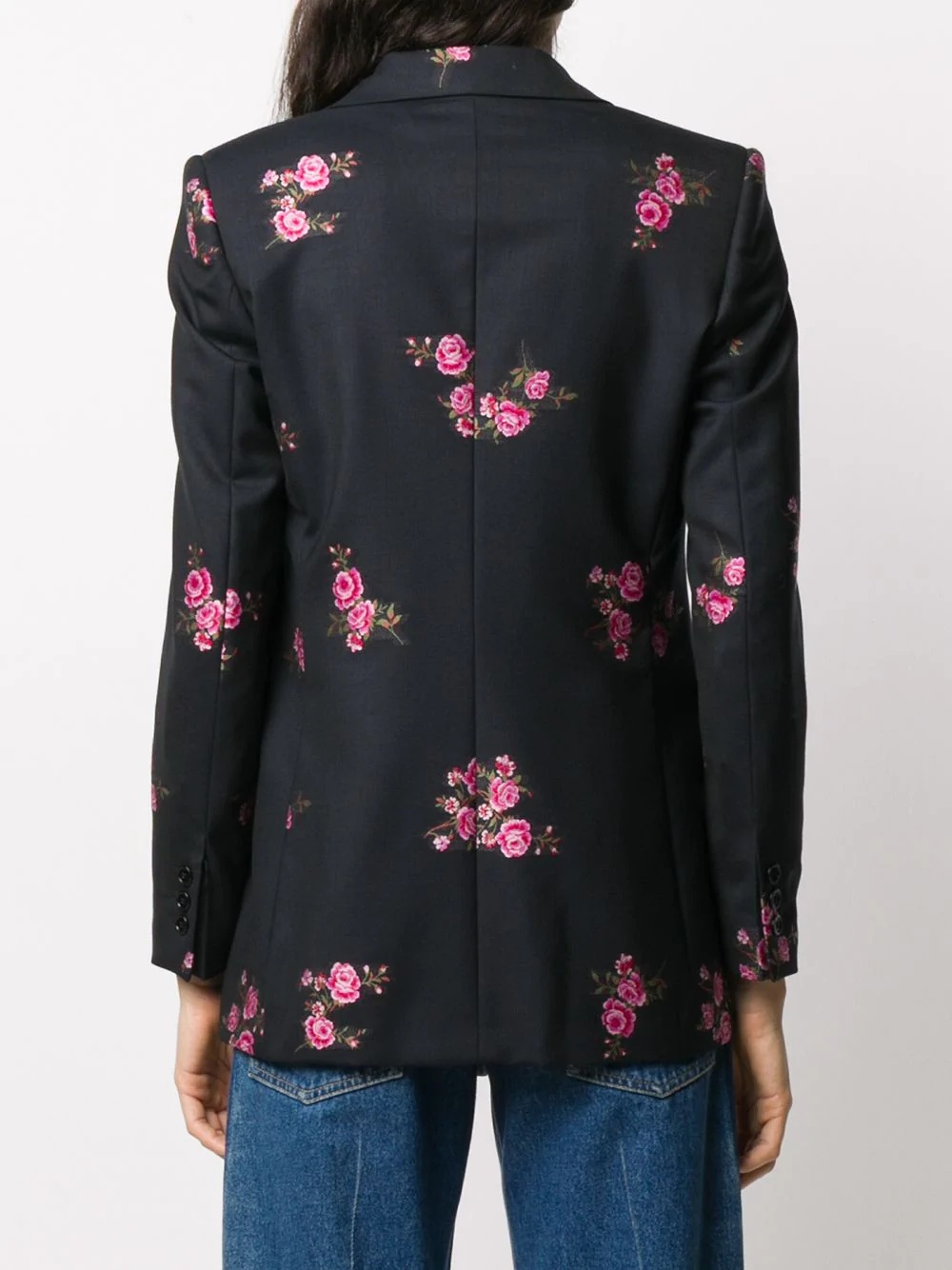 floral print single-breasted blazer - 4