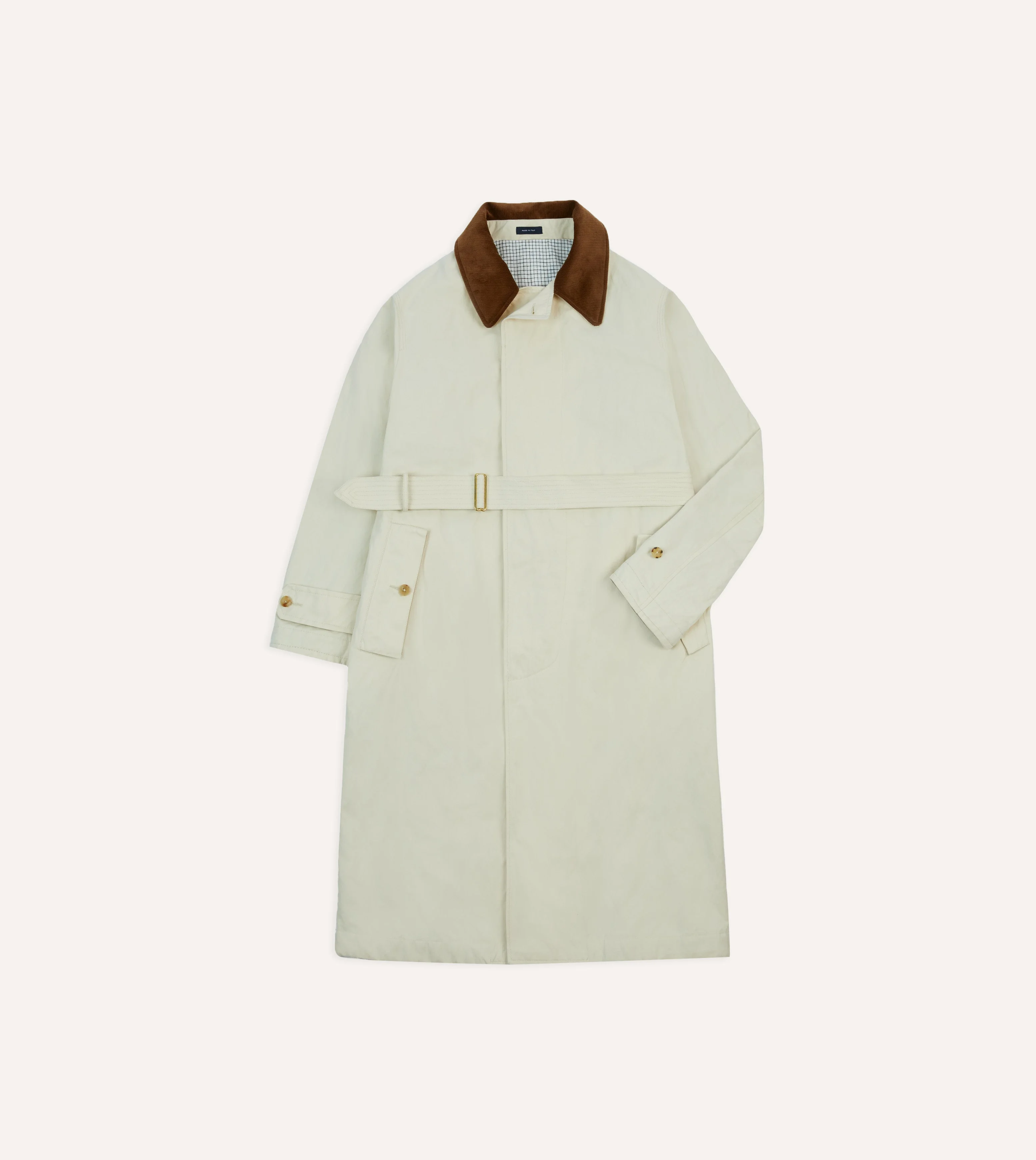 Ecru Cotton Dispatch Raincoat - 1