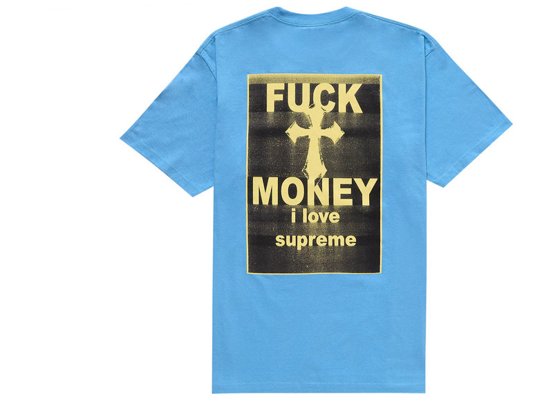 Supreme Fuck Money Tee Bright Blue 1