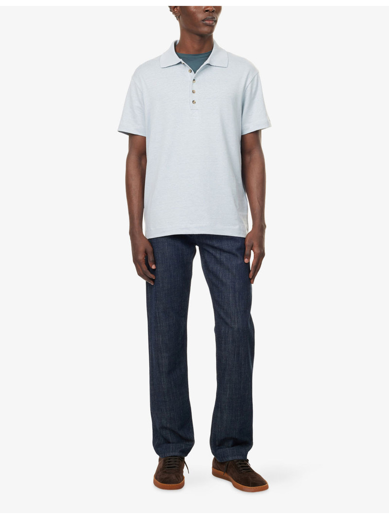 Paul Smith Short-Sleeve Linen Polo Shirt outlook