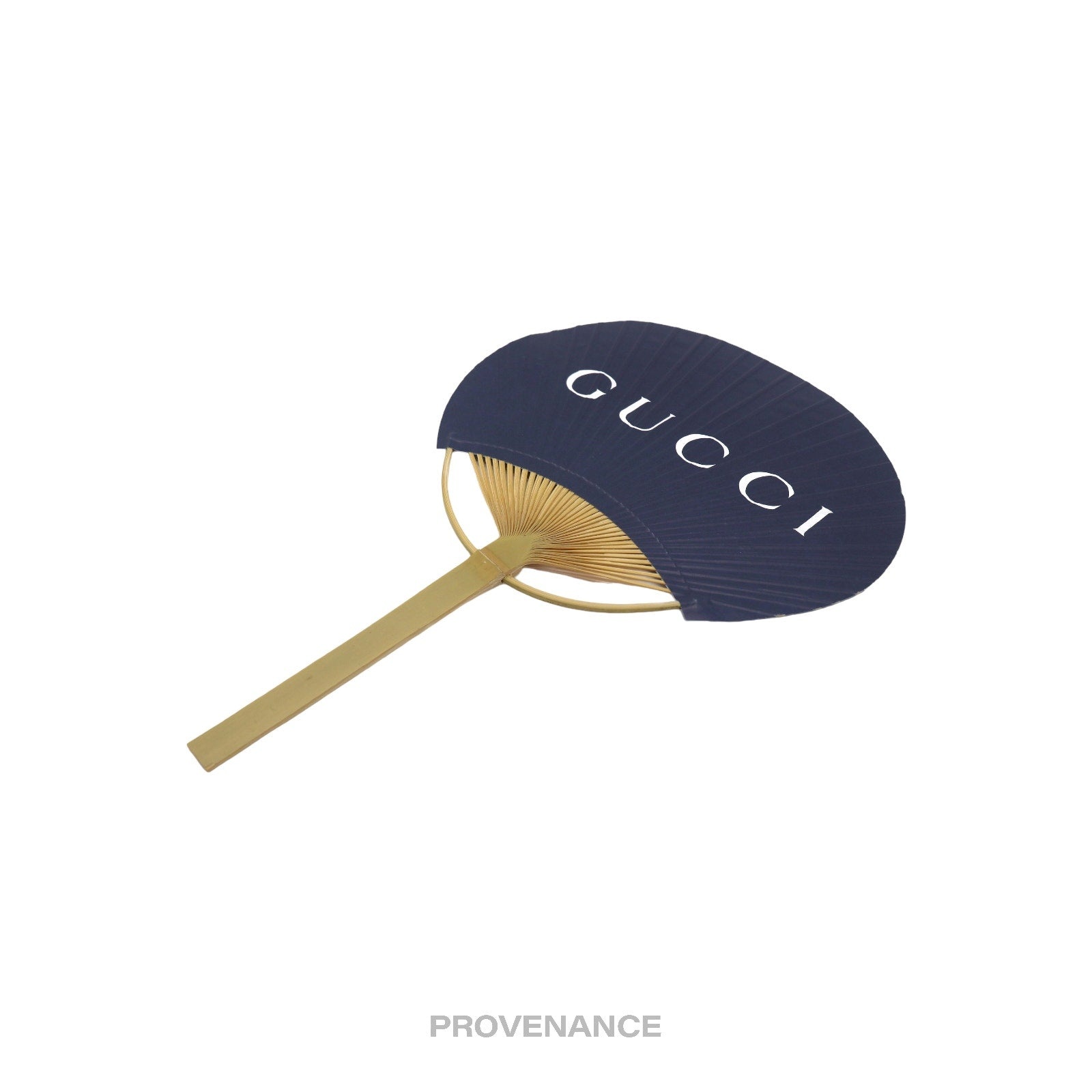 Gucci Logo Bamboo Hand Fan - Navy - 2